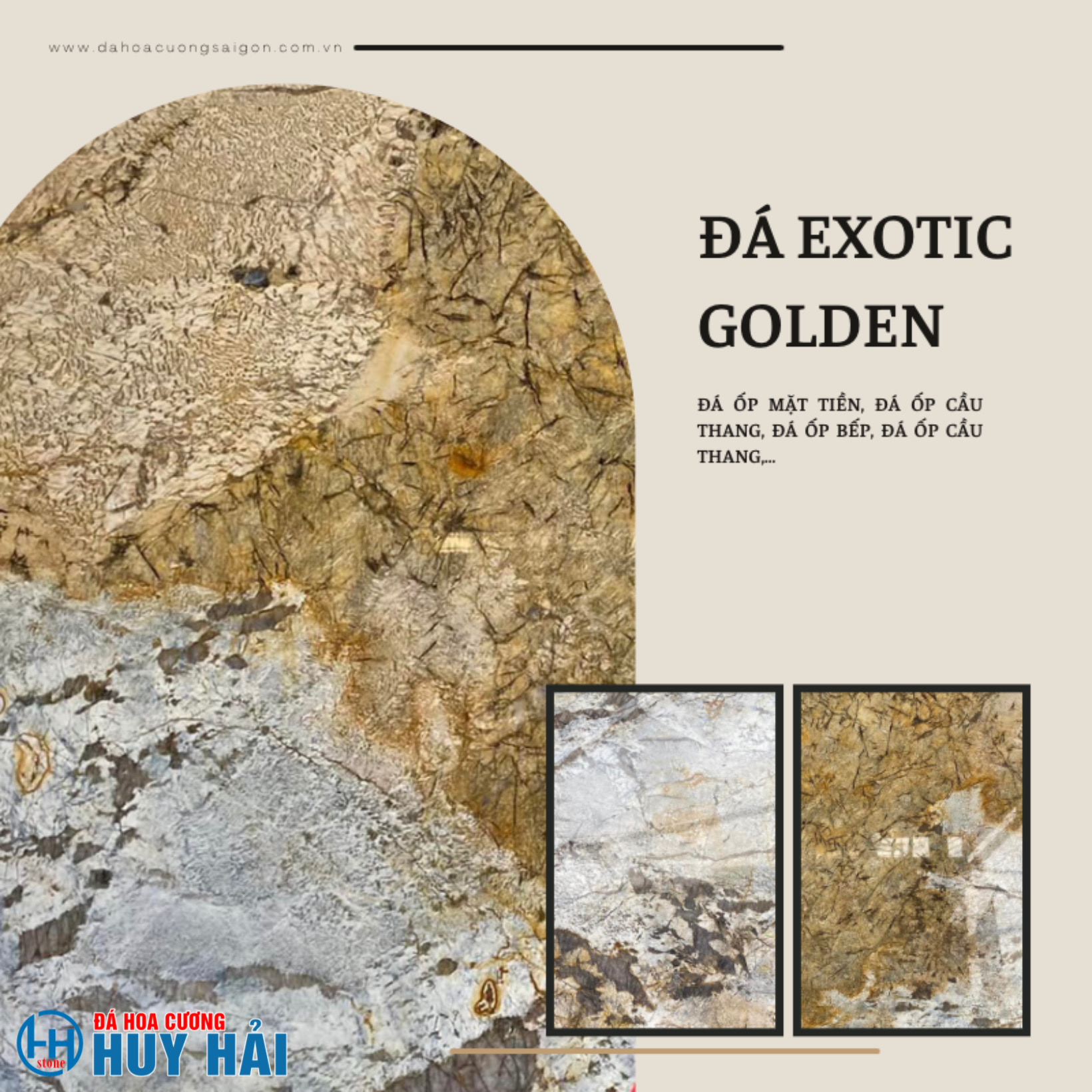 Ứng dụng đá Exotic Golden