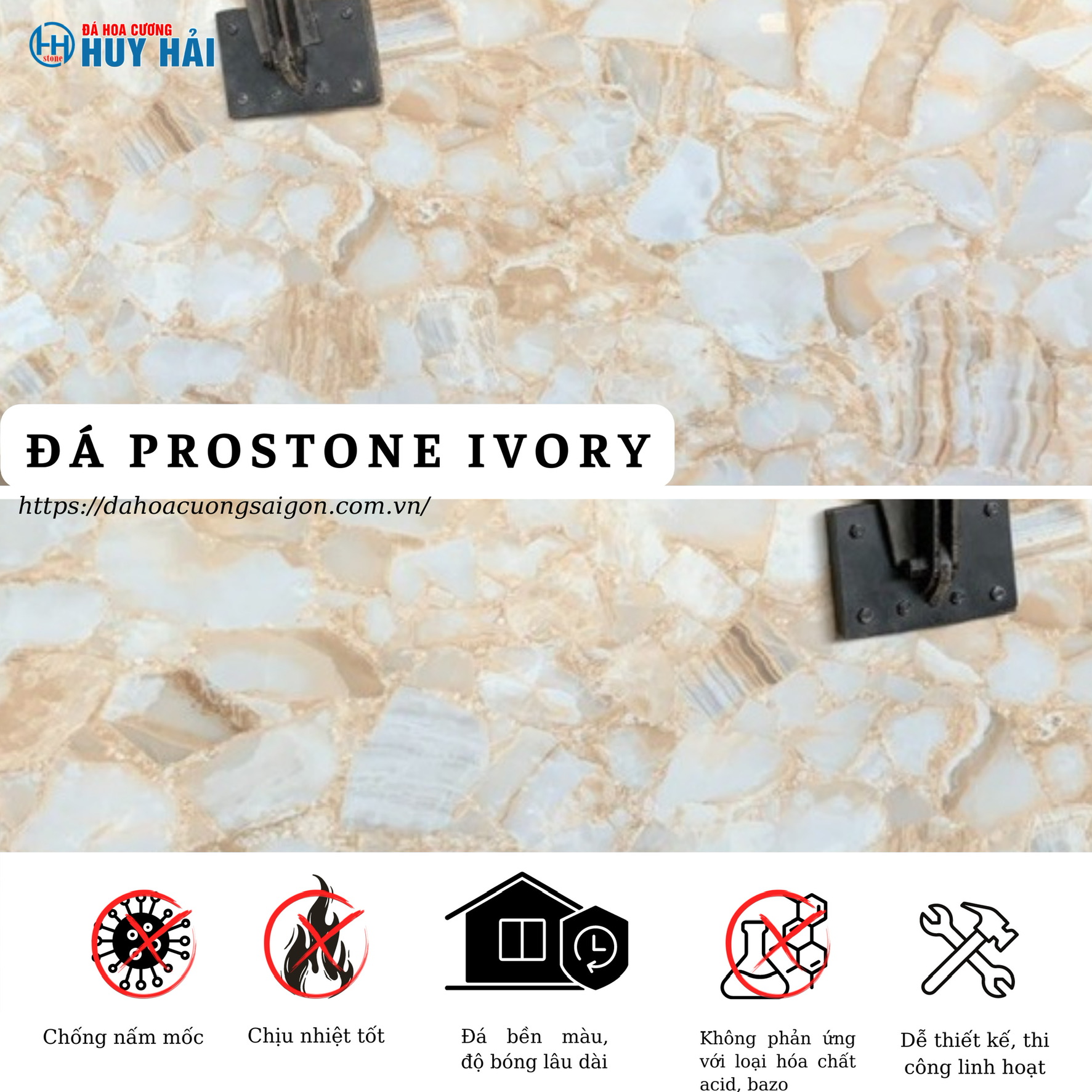 Đặc điểm nổi bật của đá Prostone Ivory