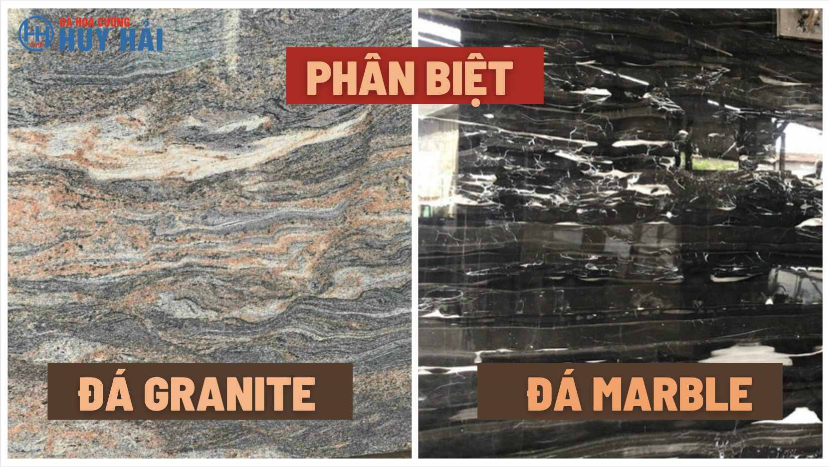 Phân biệt đá granite và đá marble